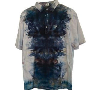 🌿Johnnie-O Hangin’ Out Tie dye blues shirt, size Medium🌿